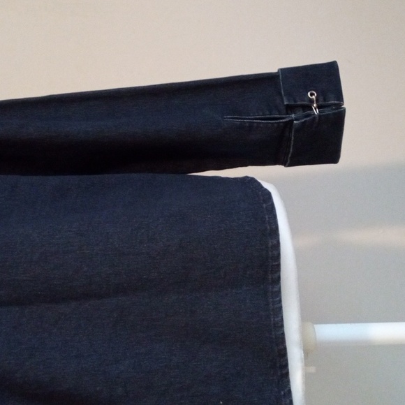 Denim Top with Silver Hook Buttons - Large / Stretch - Picture 6 of 9